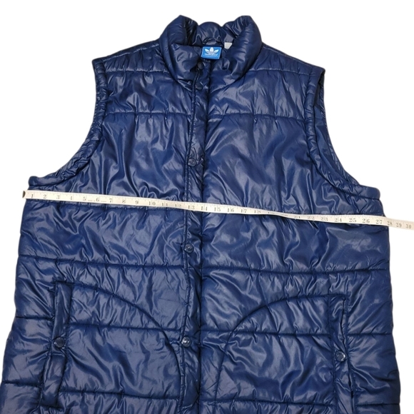 Adidas Originals Men's AC Padded Puffer Vest Big Tall Size 2XL Blue Snap Pockets - Picture 4 of 11